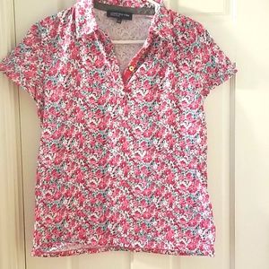 Jones New York floral Polo